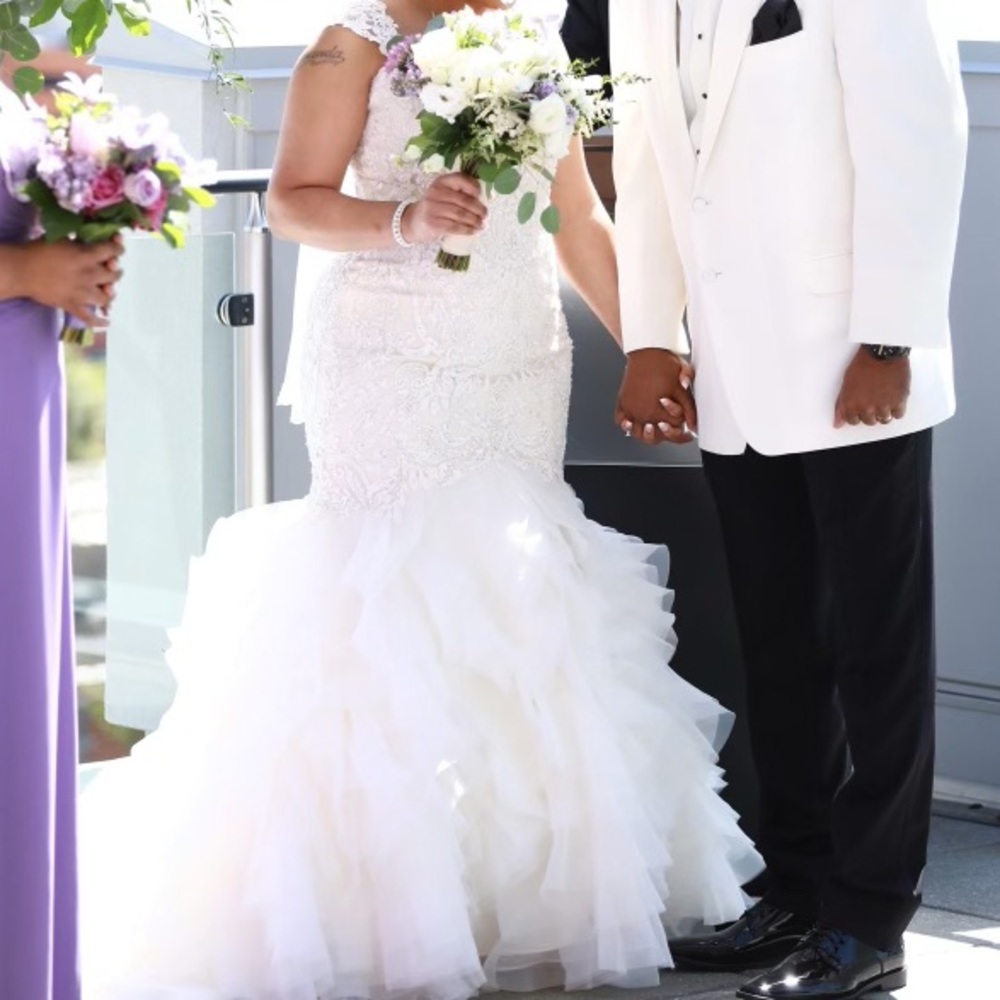 Ivory/Champagne wedding dress size 14